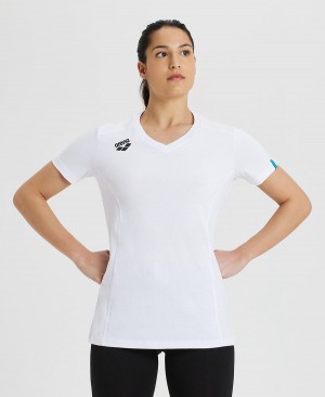 Arena Team Panel T-Shirt Weiß | RJM64V-425